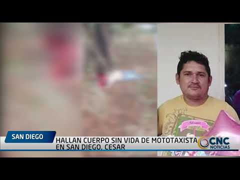 HALLAN CUERPO SIN VIDA DE MOTOTAXISTA EN SAN DIEGO, CESAR