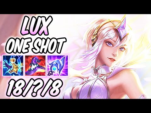 ONE-SHOT FULL AP BURST LUX MID GAMEPLAY #10 DARK ELEMENTALIST S11 - League of Legends | ETERNAL HERO
