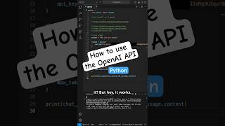How to use the OpenAI API in Python? #coding  #python  #openai #ai