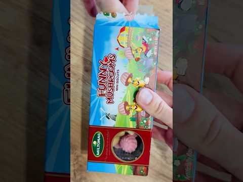 ASMR Funny Mushrooms 🍄‍🟫 biscuit opening #biscuit #candyopening #sweets #asmrcandies #satisfying