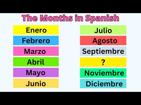 The 12 months of the year in Spanish