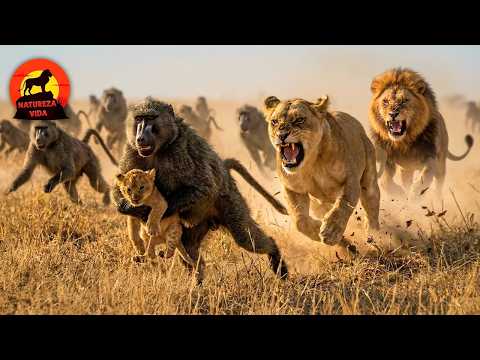 KRUGER SELVAGEM | A Batalha Pelo Trono: Leão vs. Babuíno #animaisselvagens | Natureza Vida