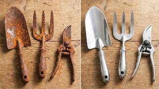 Rusty Gardening Tools Get an AMAZING Makeover!