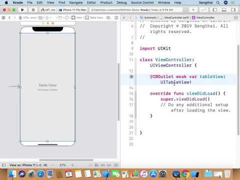 52. UITableView ( custom cell with XIB )