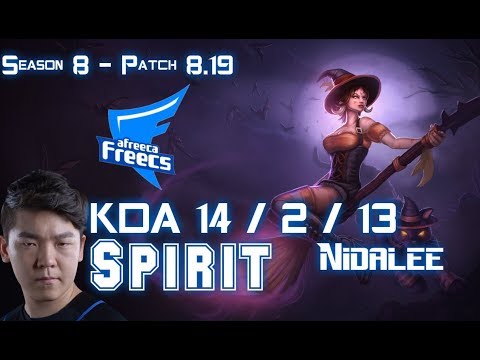 AFs Spirit NIDALEE vs KZ Peanut GRAGAS Jungle - Patch 8.19 KR Ranked