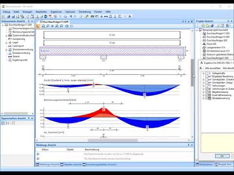 So ändern Sie die verwendete Norm im Durchlaufträger der Baustatik