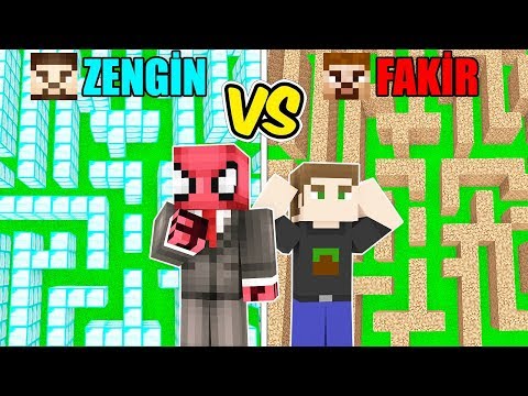 ZENGİN LABİRENTİ VS FAKİR LABİRENTİ! 😱 - Minecraft