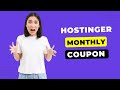 Hostinger Coupon Code 2025 One Month Plan