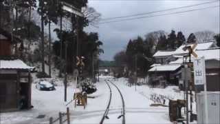 のと鉄道「前面展望」 NT200「花咲くいろは」能登鹿島駅～穴水駅