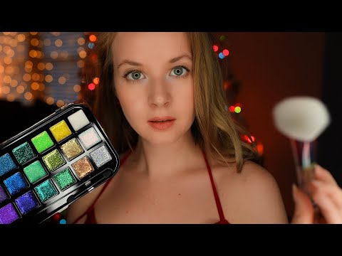 ASMR Festive Christmas Glam ✨ Brushes, Taps & Whispers