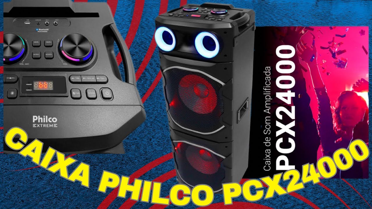 Caixa de Som Amplificada Philco PCX24000 Flash Lights 2400W ( Review )