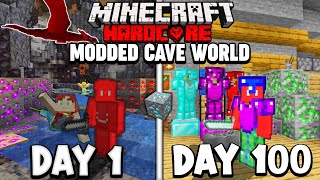 I Survived 100 Days in a Cave Only World on Minecraft Hardcore.. Here's What Happened..