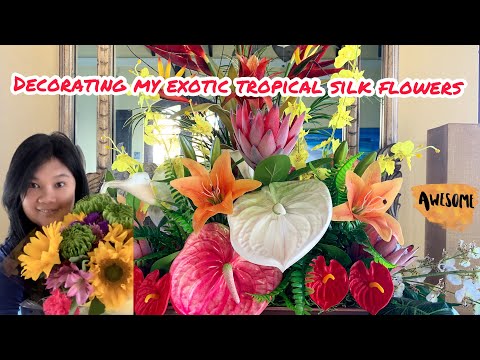 Creating Lavish Exotic Tropical Decorations For A Lot Less! #decoration #flowers #tips