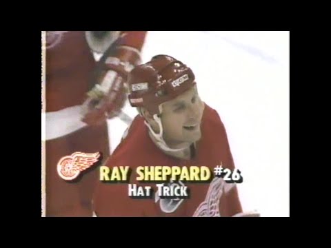 91/92 RS: Det @ Cgy Highlights - 11/12/91 (Sheppard Hat Trick)