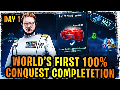WORLD'S FIRST 100% CONQUEST RUN COMPLETED DAY 1 WITH NO GLS! - Normal Mode Max Rewards Gameplay LIVE