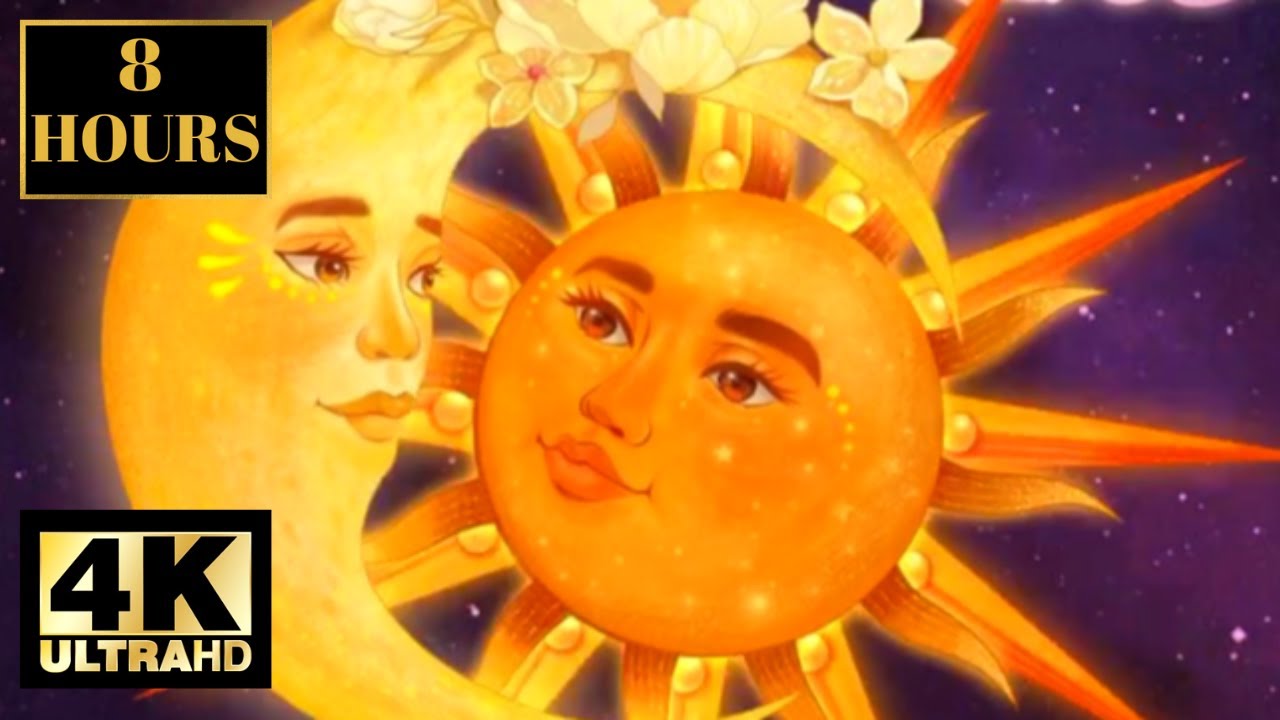 Sun And Moon Wallpaper Screensaver Background 4K 8 HOURS WITH MUSIC
