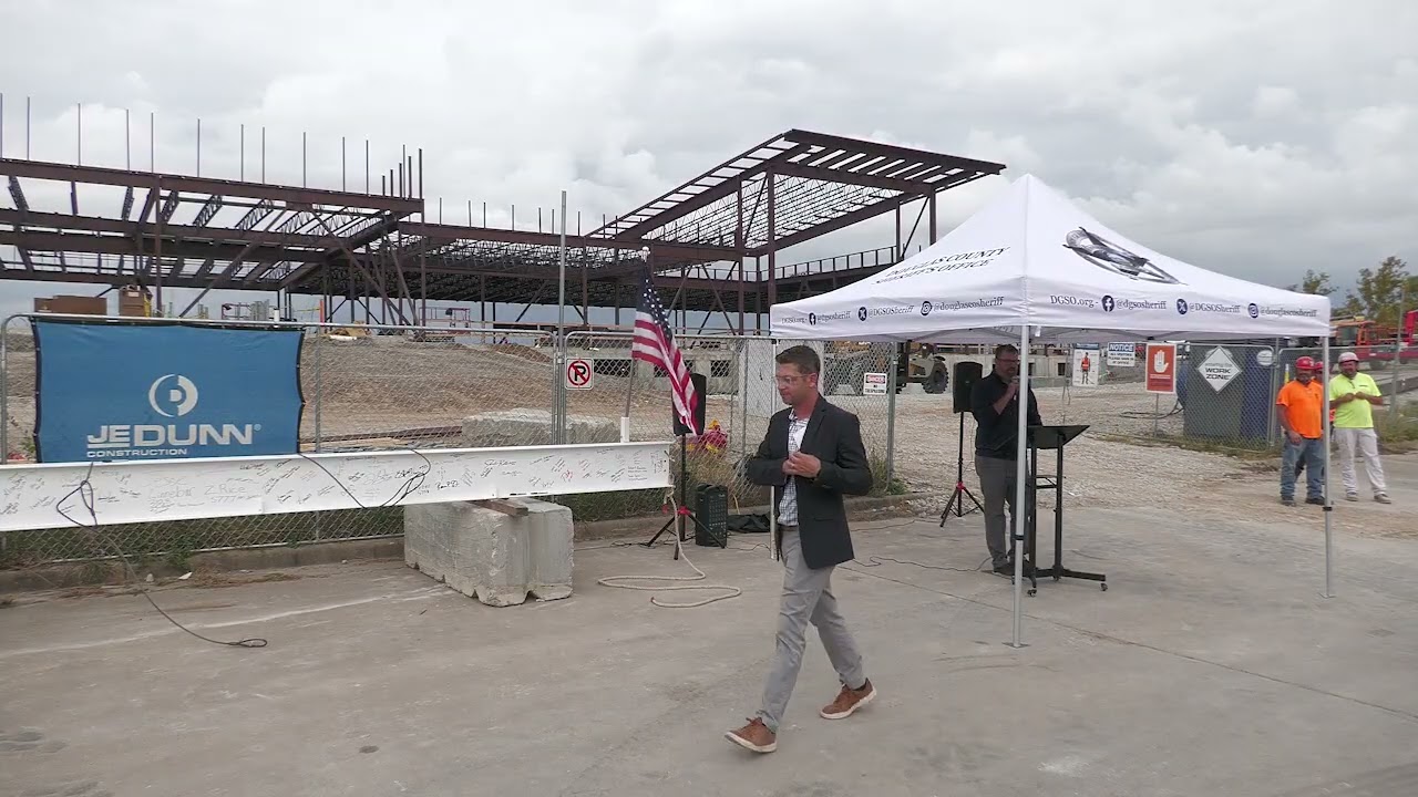 Topping-out ceremony for Public Safety Building