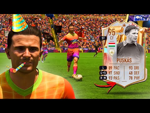 95 FUT Birthday Icon Puskas is the BEST CARD I'VE USED!! 🤯