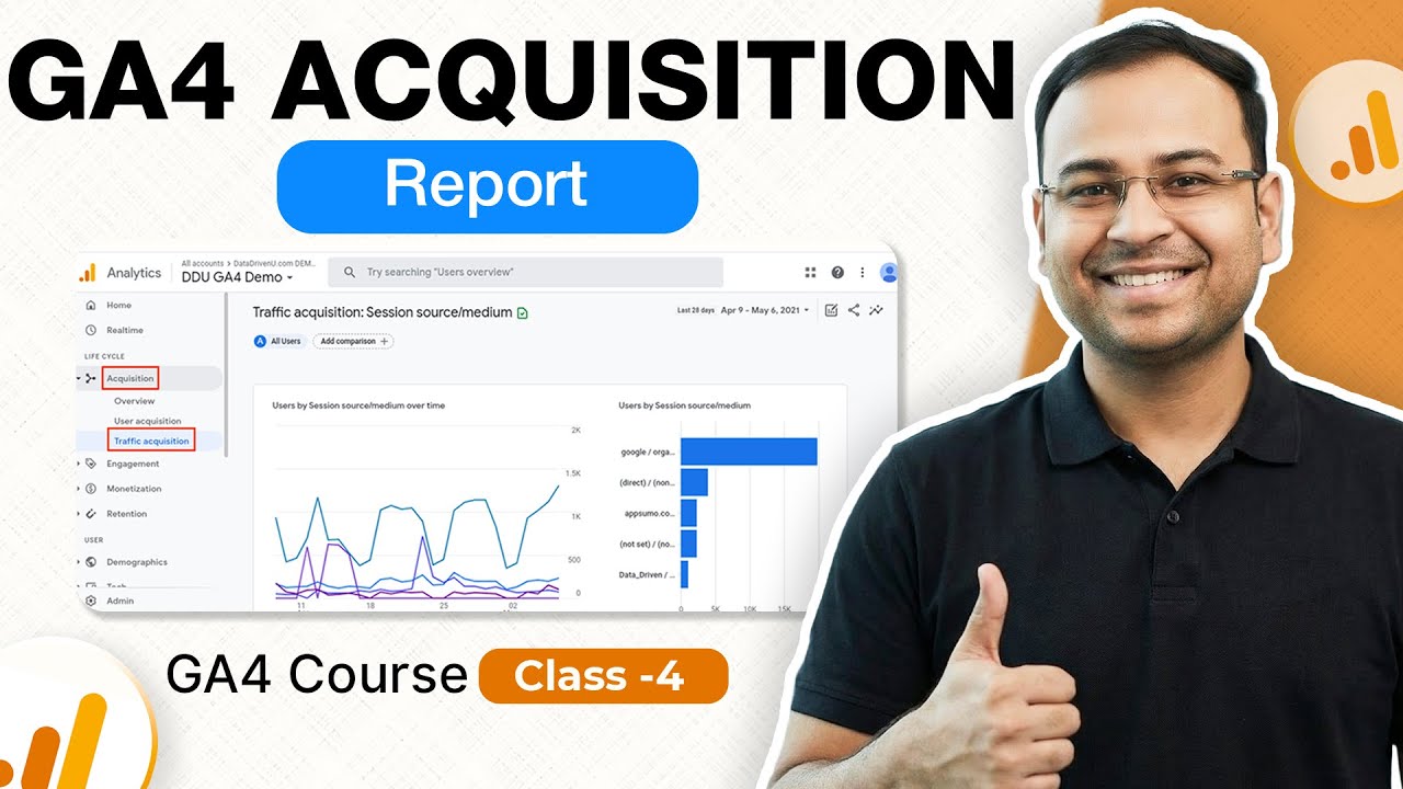 Acquisition Report in GA4 | GA4 Mastery Course #4