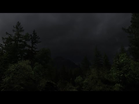 Mountain Thunderstorm in Distance | Camping in Deep Forest | Calm Before the Storm | 3 HOURS