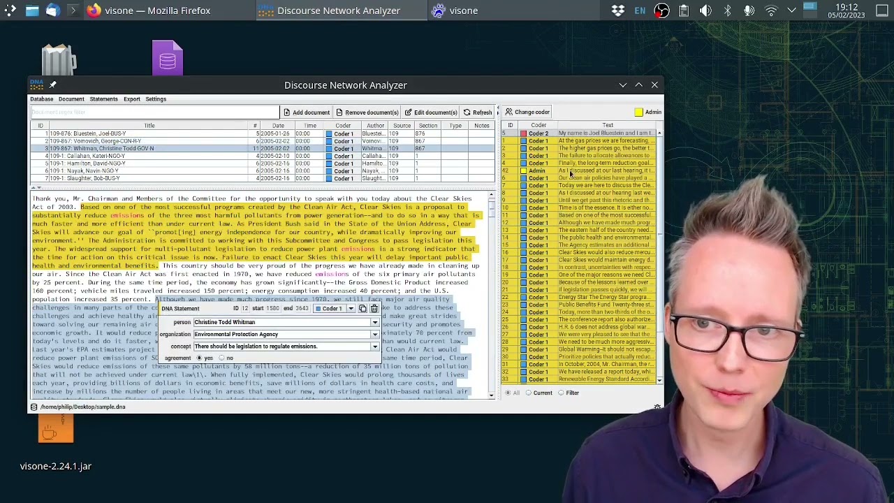 Tutorial on discourse network analysis with DNA 3.0 and visone