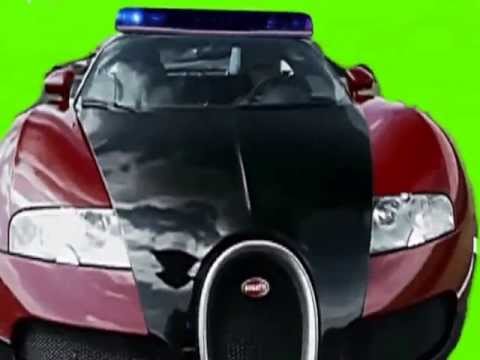 free green screen Bugatti police car Purzzz