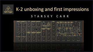 Video thumbnail for Behringer K-2: Unboxing and first impressions - build quality, sound and form factor by Starsky Carr