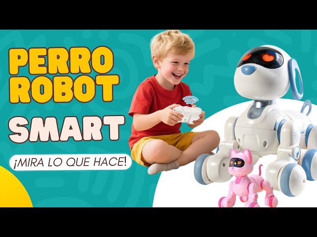 Vídeo relacionado con Mini perro robótico con control remoto - Juguete de interacción táctil, bailando, cantando, perro inteligente con modo de programación, perfecto para niños a partir de 3 años
