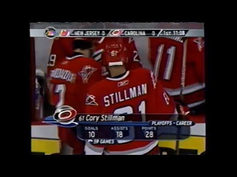 New Jersey Devils @ Carolina Hurricanes (Game 1) - May 6, 2006 - Cory Stillman, Ray Emery