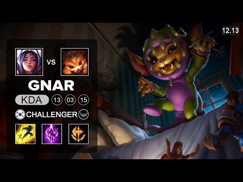 T1 Zeus Gnar vs Irelia Top - KR Challenger - Patch 12.13 Season 12