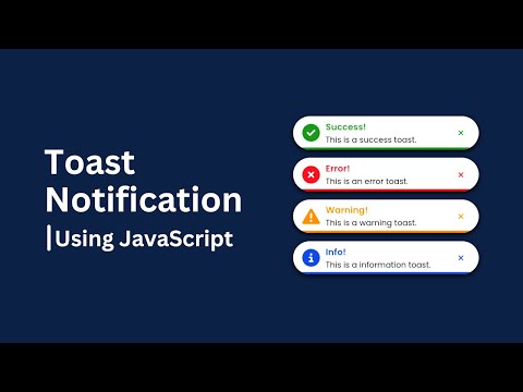 Animated Toast Notification With Progress Bar Using Html Css Javascript