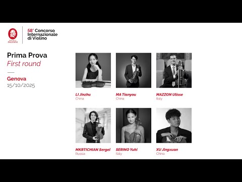 The 58th International Violin Competition “Premio Paganini” (morning session), 15.10.2025