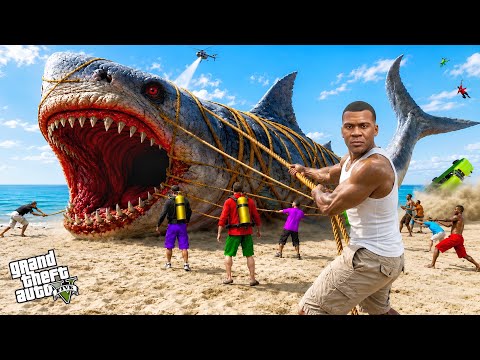Franklin VS Megalodon Shark in GTA 5