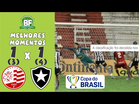Náutico 1 (3) x (4) 1 Botafogo | Copa do Brasil 2020 | Melhores Lances | Barrinha Fechada