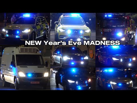 NEW YEAR’S EVE 2025 | Police Cars, Fire Trucks Ambulances and Specialist Units responding in London