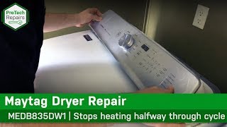 Maytag, Roper Dryer Stops Heating Halfway Through Cycle - Diagnostic & Repair