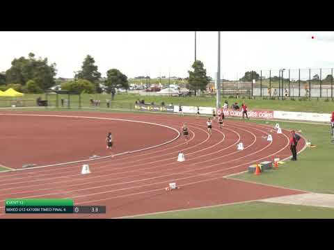 Mixed U13 4x100m Timed Final 6: 2021 Commonwealth Bank State Relays Championships // LAVicTV
