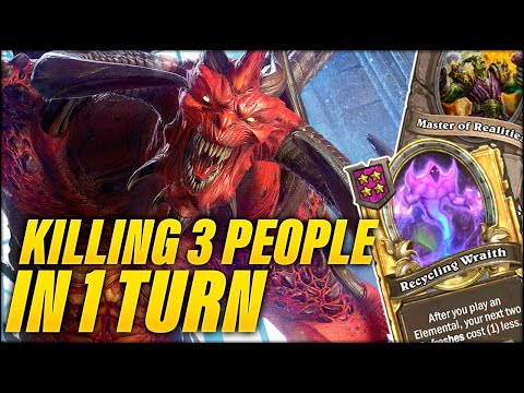 Diablo Mega Buffed, Killing 3 People in 1 Turn | Dogdog Hearthstone Battlegrounds