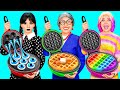 Wednesday Vs Grandma Cooking Challenge Funny Kitchen Hacks By BaRaDa Challenge