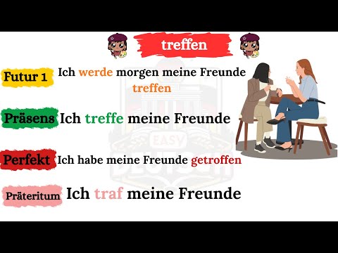 Deutsch sprechen wie ein Profi! 💬 100 wichtige Verben mit Beispielen 🇩🇪 (A1–B1)