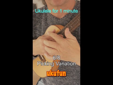 Ukulele for 1 minute 6/8 Picking #Shorts