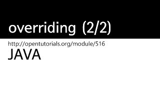 Java - overriding (2/2)