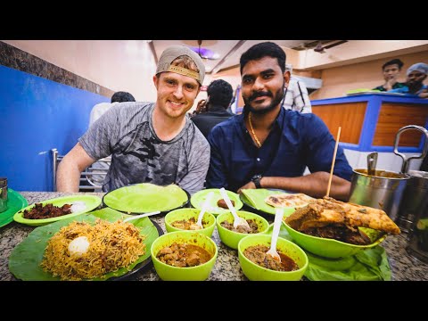 印度欽奈的非蔬菜食品之旅：BEEF BIRYANI + BEEF BRAIN + FILTERED COFFEE + CHICKEN DISHES(雞肉菜) (NON-VEG FOOD Tour in Chennai, India: BEEF BIRYANI + BEEF BRAIN + FILTERED COFFEE + CHICKEN DISHES)
