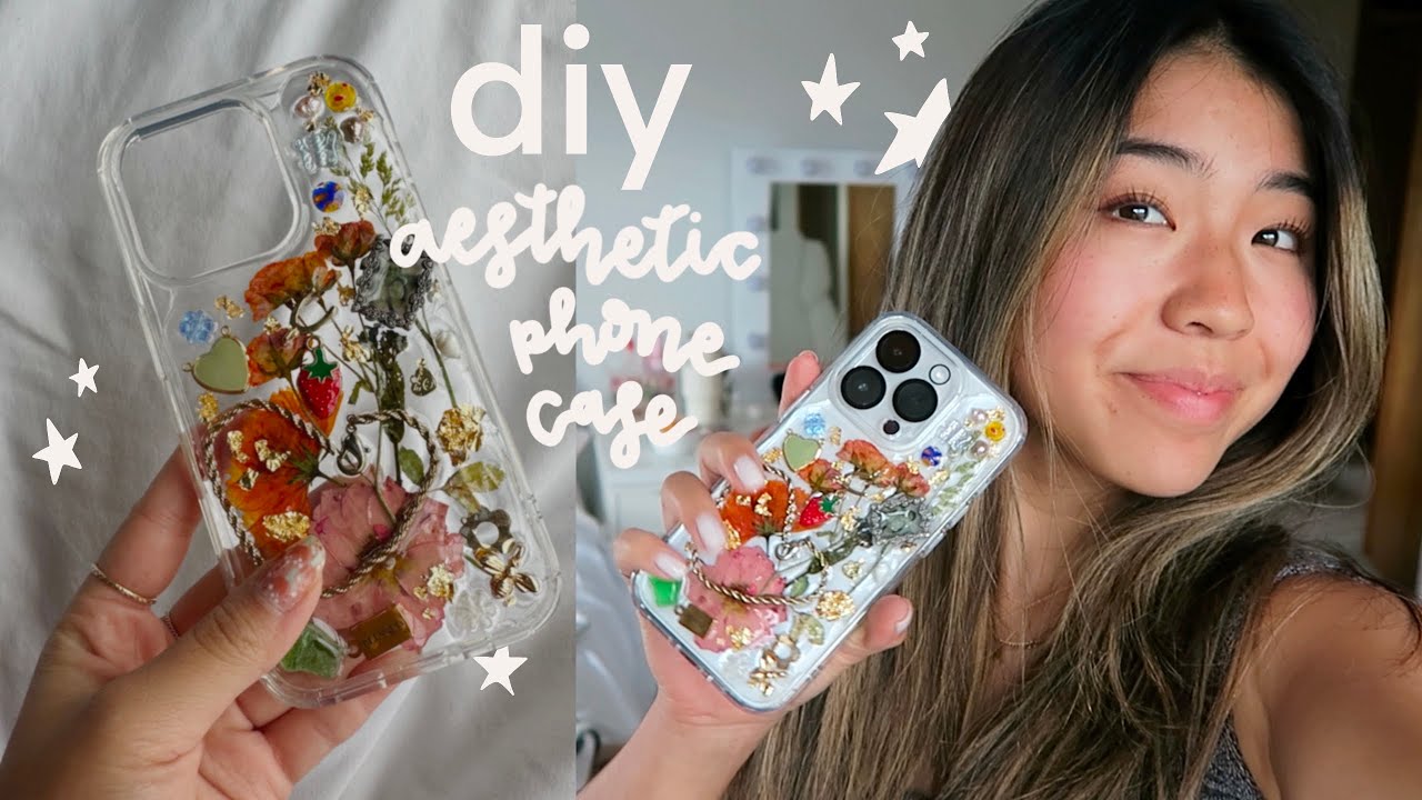 DIY aesthetic phone case // resin phone case