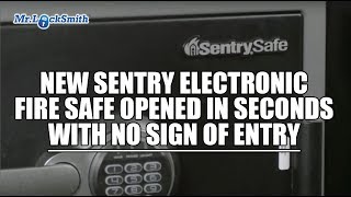 New Sentry Electronic Fire Safe Opened in Seconds with No Sign of Entry Video