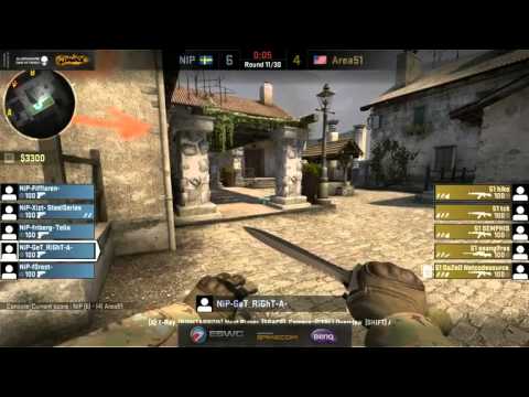 Area51 vs. NiP | Gruppe A, ESWC 2013 | de_inferno