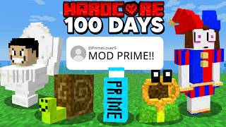 I Made Your Mod Ideas Every Day for 100 Days In Hardcore Minecraft! [FULL MOVIE]