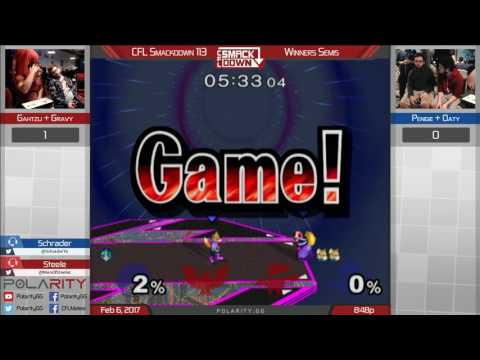 CFL Smackdown 113 Melee - Oaty + Pengie + Gravy + Gahtzu - Doubles Winners Semis