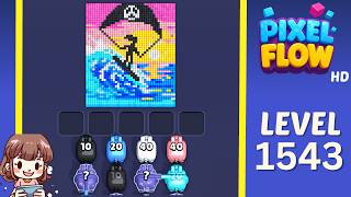 Pixel Flow Level 1543 Solution Walkthrough