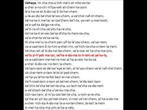 Saying the Shma Part 2 - Vehaya (Phonetic Text)